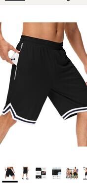 Men's 11" Long Basketball Shorts - Below Knee Mesh Athletic Gym Workout Sport...